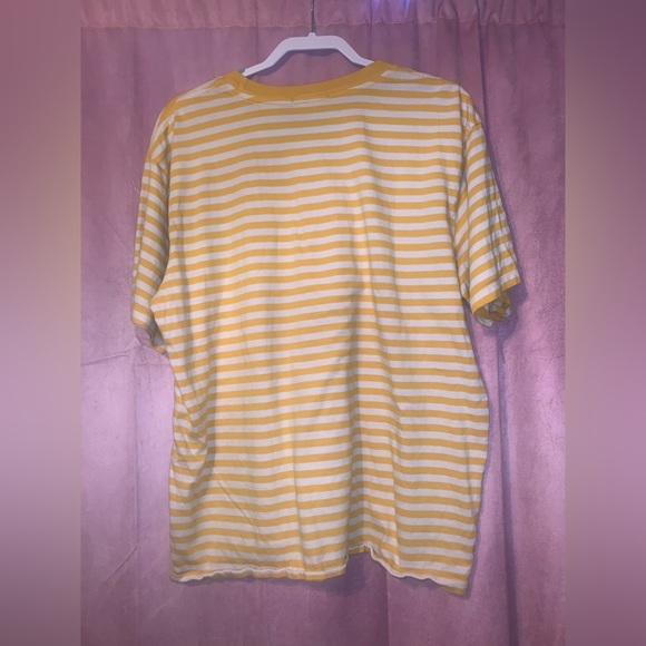 Obey shirt yellow stripe size large men’s tshirt - Picture 4 of 5